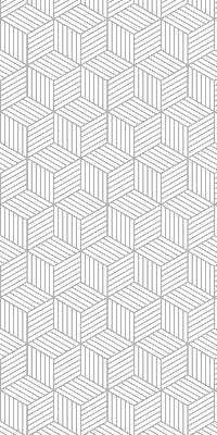 Fabric roller blind for window 3D cubes