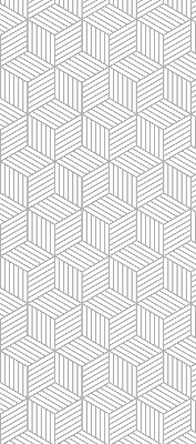 Fabric roller blind for window 3D cubes
