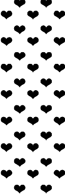 Blackout roller blind Black hearts