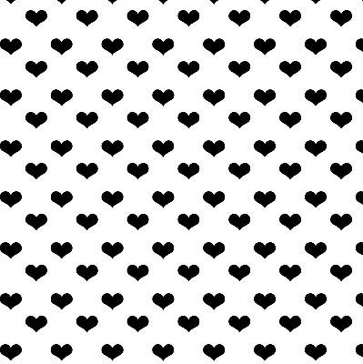 Blackout roller blind Black hearts
