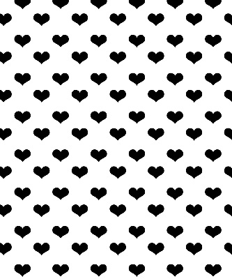 Blackout roller blind Black hearts