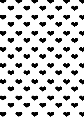 Blackout roller blind Black hearts