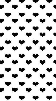 Blackout roller blind Black hearts