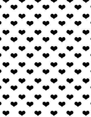 Blackout roller blind Black hearts