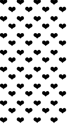 Blackout roller blind Black hearts