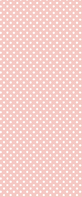 Fabric roller blind for window with white dots pattern
