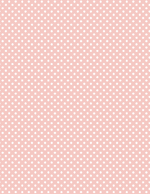 Fabric roller blind for window with white dots pattern