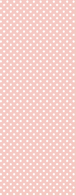 Fabric roller blind for window with white dots pattern