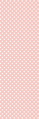 Fabric roller blind for window with white dots pattern