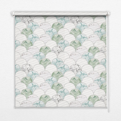 Blackout roller blind semicircle design
