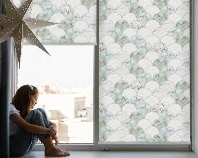 Blackout roller blind semicircle design