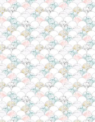Blackout roller blind for window Colorful scales