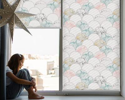 Blackout roller blind for window Colorful scales