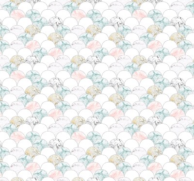 Blackout roller blind colorful scales print