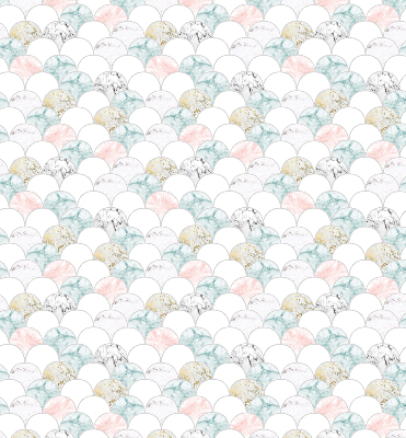 Blackout roller blind for window Colorful scales