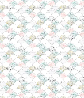 Blackout roller blind colorful scales print