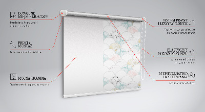 Blackout roller blind for window Colorful scales