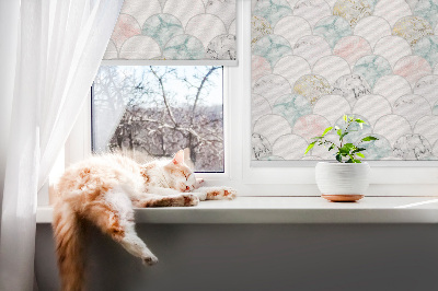 Blackout roller blind for window Colorful scales
