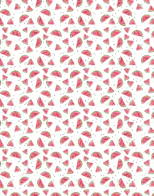 Fabric roller blind for window watermelon print