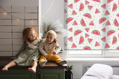 Fabric roller blind for window Watermelons