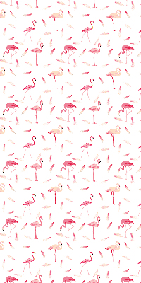 Blackout roller blind Flamingos and their feathers