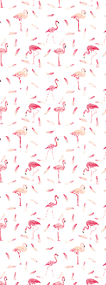 Blackout roller blind Flamingos and their feathers