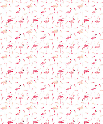 Blackout roller blind Flamingos and their feathers