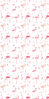 Blackout roller blind Flamingos and their feathers