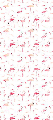 Blackout roller blind Flamingos and their feathers