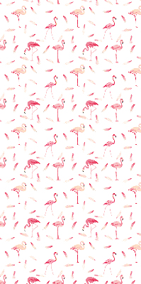 Blackout roller blind Flamingos and their feathers
