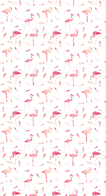 Blackout roller blind Flamingos and their feathers
