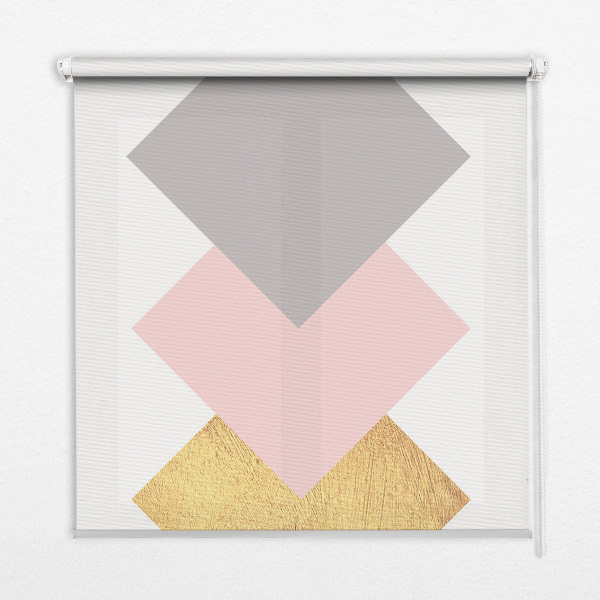 Fabric roller blind for window Overlapping squares