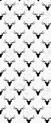 Blackout roller blind Black deer heads