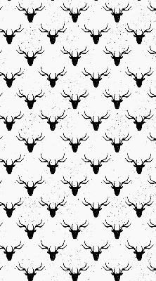 Blackout roller blind Black deer heads