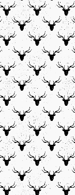 Blackout roller blind Black deer heads