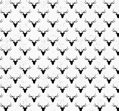 Blackout roller blind Black deer heads