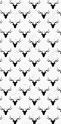 Blackout roller blind Black deer heads