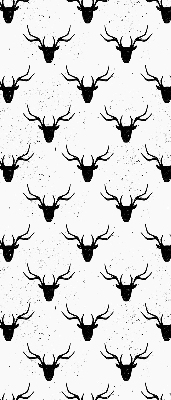 Blackout roller blind Black deer heads