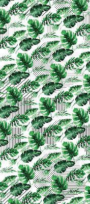 Fabric roller blind for window Tropical leaves