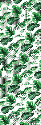 Fabric roller blind for window Tropical leaves