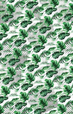 Fabric roller blind for window Tropical leaves