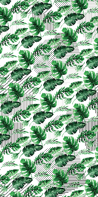 Fabric roller blind for window Tropical leaves