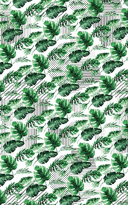 Fabric roller blind for window Tropical leaves