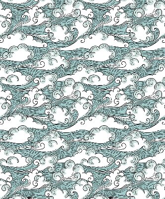 Blackout roller blind Clouds and wind