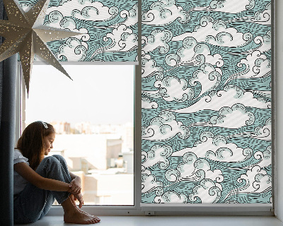 Blackout roller blind Clouds and wind