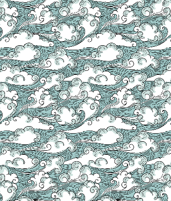 Blackout roller blind Clouds and wind