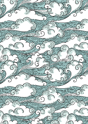 Blackout roller blind Clouds and wind