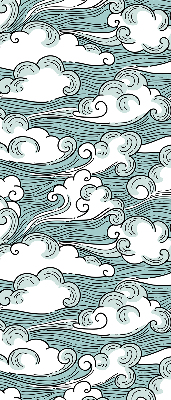 Blackout roller blind Clouds and wind