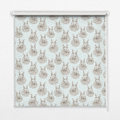 Blackout roller blind for window rabbits design