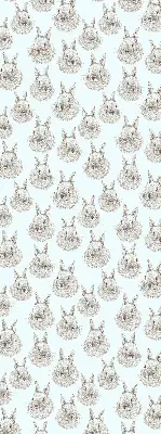 Blackout roller blind for window rabbits design
